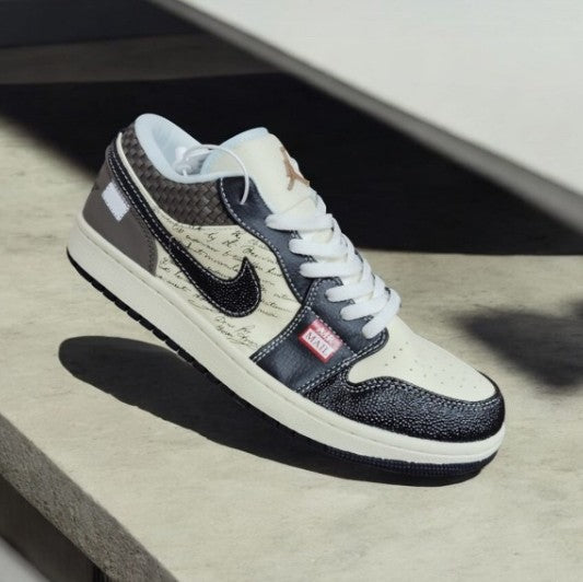 N_ike Air Jordan 1 Low Print Mail Brown