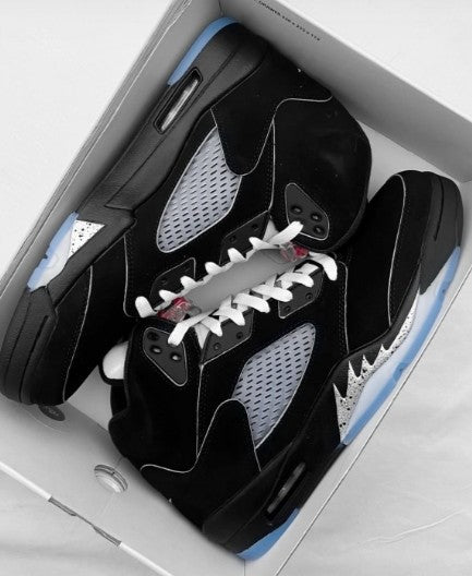 N_ikee Air Jordan 5 Retro OG Black Metallic