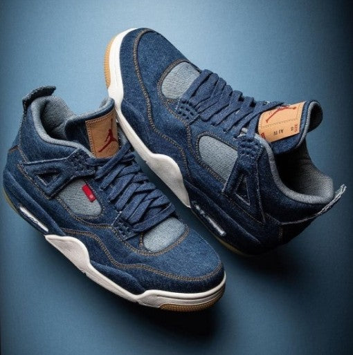 # Nike Air Jordan 4 x Levi’s Denim Blue (SEMI UA) - Elevatekick 