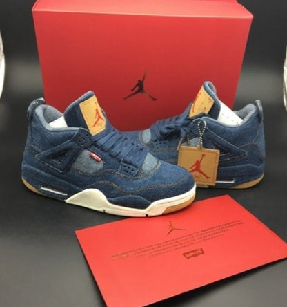 # Nike Air Jordan 4 x Levi’s Denim Blue (SEMI UA) - Elevatekick 