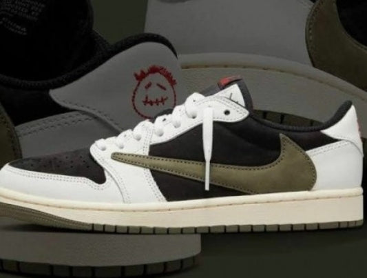 # NIKE Air Jordan 1 Low x Travis Scott Olive Semi UA - Elevatekick 