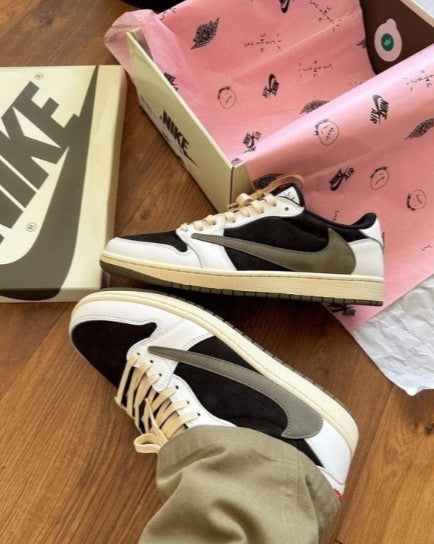 Nike Air Jordan 1 Low × Travis Scott Olive (Semi UA)