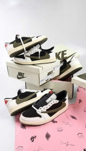 Nike Air Jordan 1 Low × Travis Scott Olive (Semi UA)