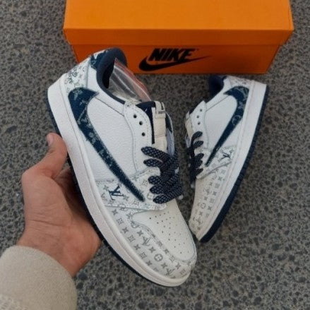 T_ravis Scott x Air Jordan 1 Low Denim Navy