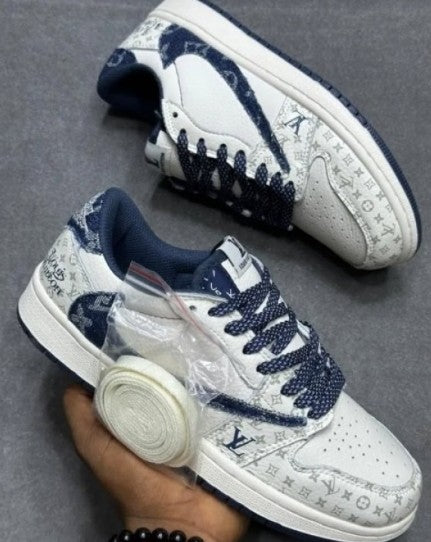 T_ravis Scott x Air Jordan 1 Low Denim Navy