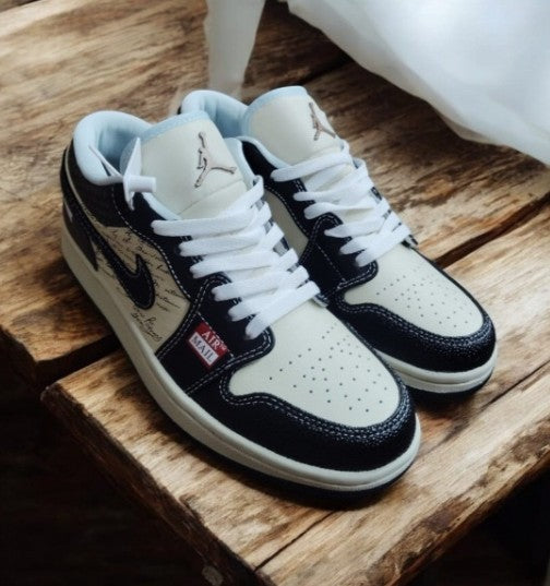 N_ike Air Jordan 1 Low Print Mail Brown