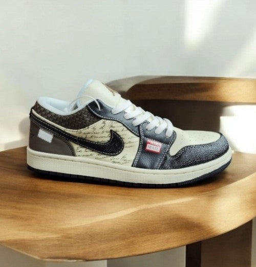 N_ike Air Jordan 1 Low Print Mail Brown