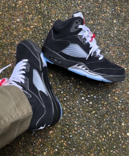 N_ikee Air Jordan 5 Retro OG Black Metallic