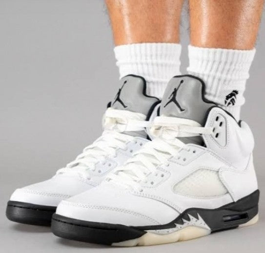 Jordan 5 Reverse Metallic White Black