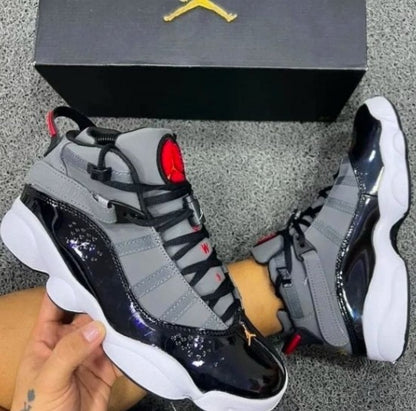 Nike Air Jordan 6 Rings Smoke Grey Black Red